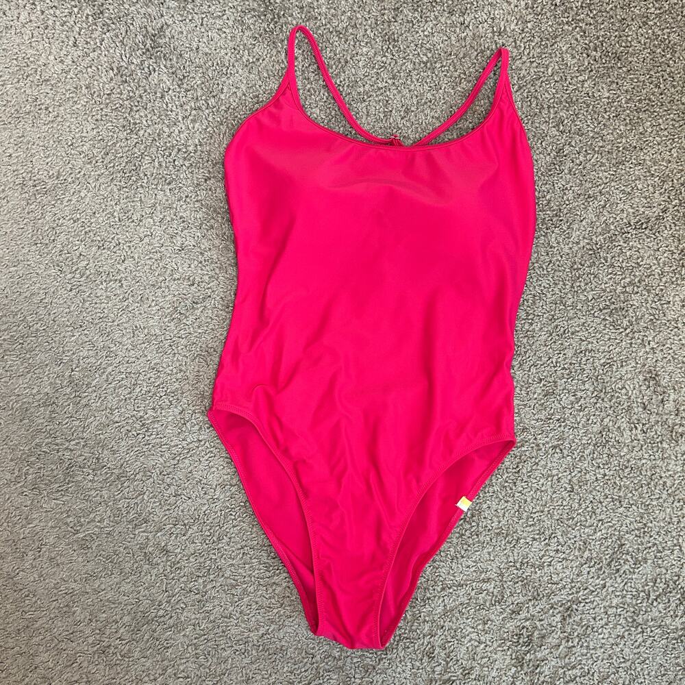 Summersalt High Kick Pink One Piece Swimsuit Sz 8